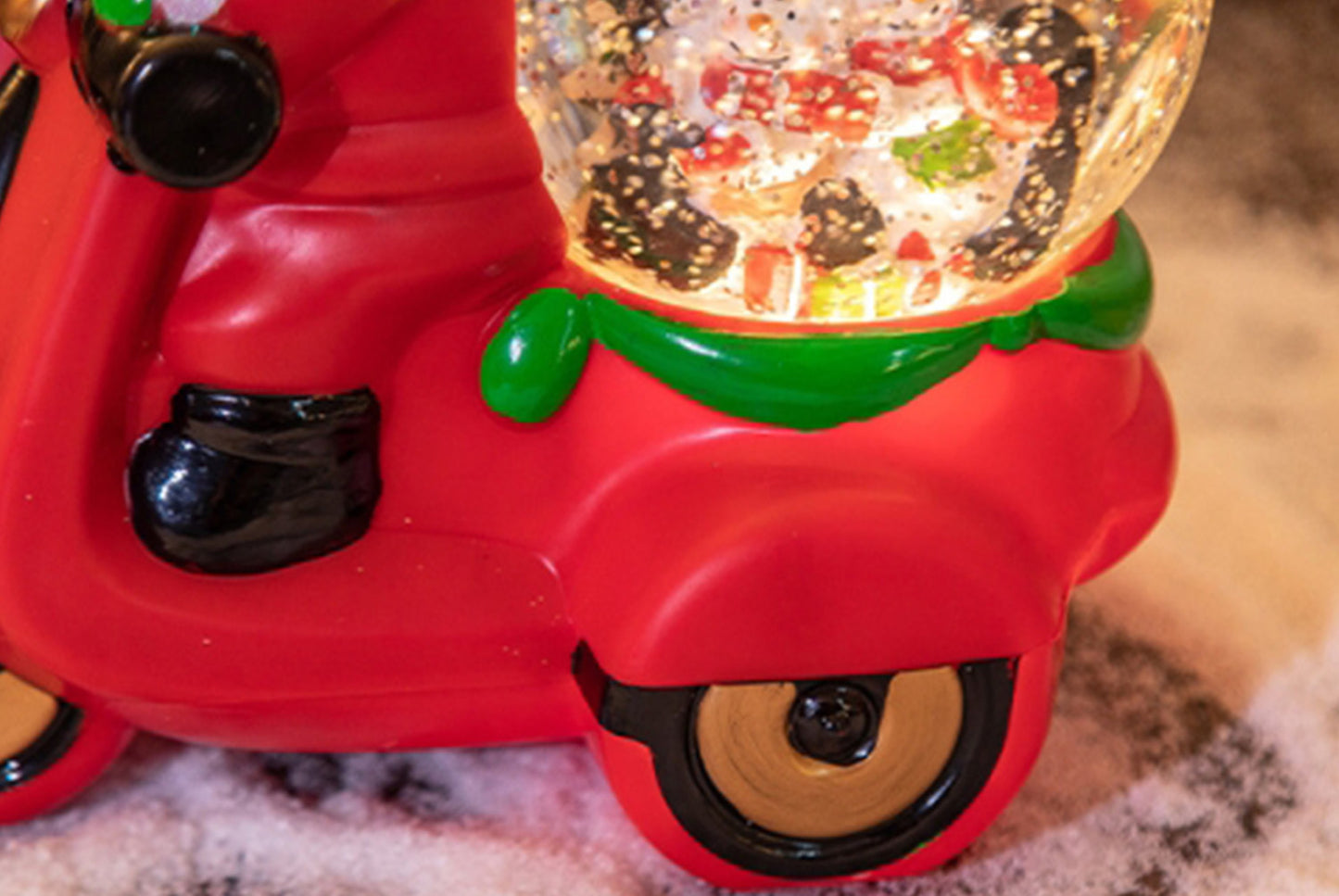 **Christmas Music Box Crystal Ball - Snowfall Motorcycle Music Box Gift**