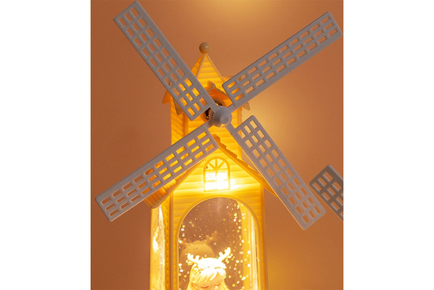 Creative Windmill Music Box - LED Light-Up Crystal Chandelier Gift