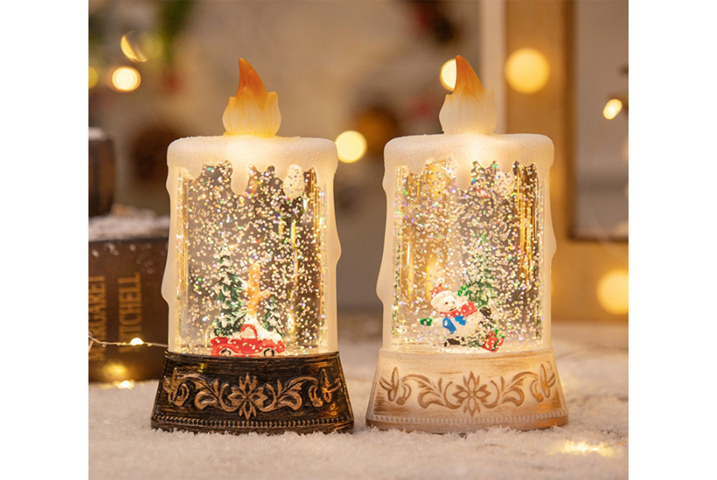 Christmas Tree Crystal Chandelier - Luminous Candle Light Desktop Ornament