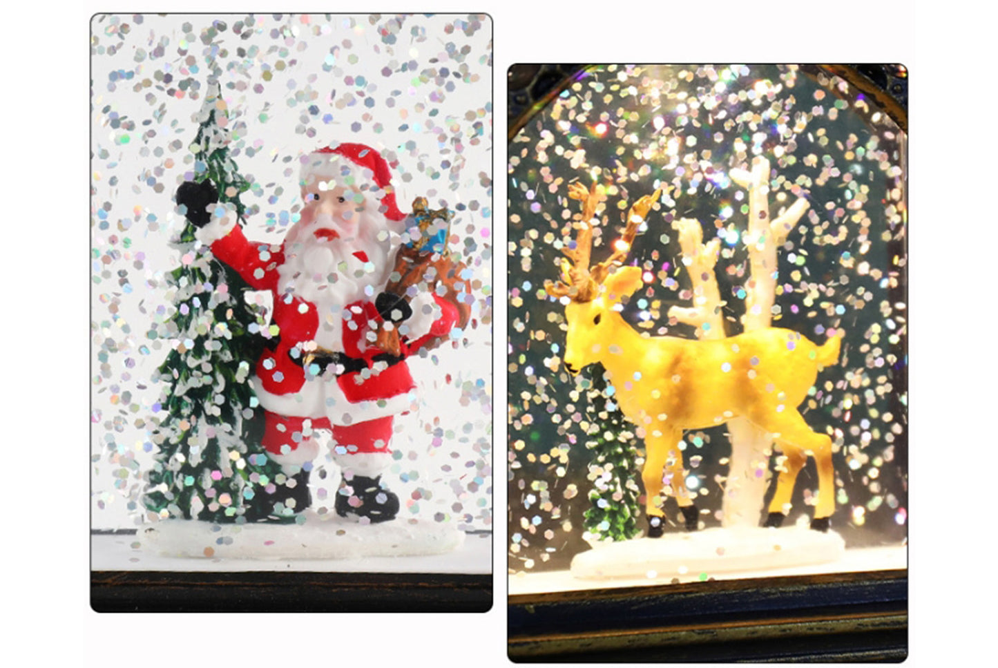 **Christmas Luminous Water-Filled Flat Lantern - Various Desktop Ornaments**