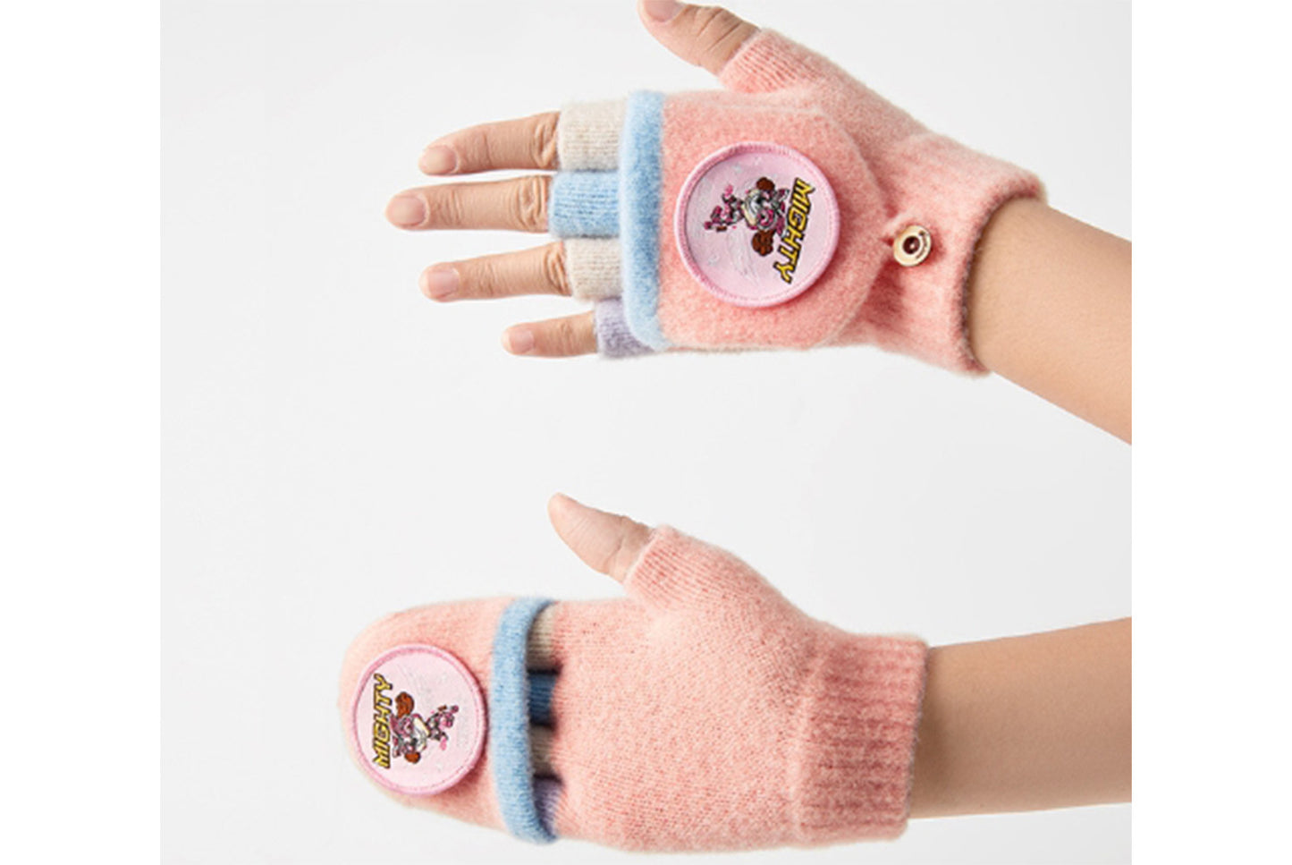 **Children's Flap-Fingerless Warm Gloves**