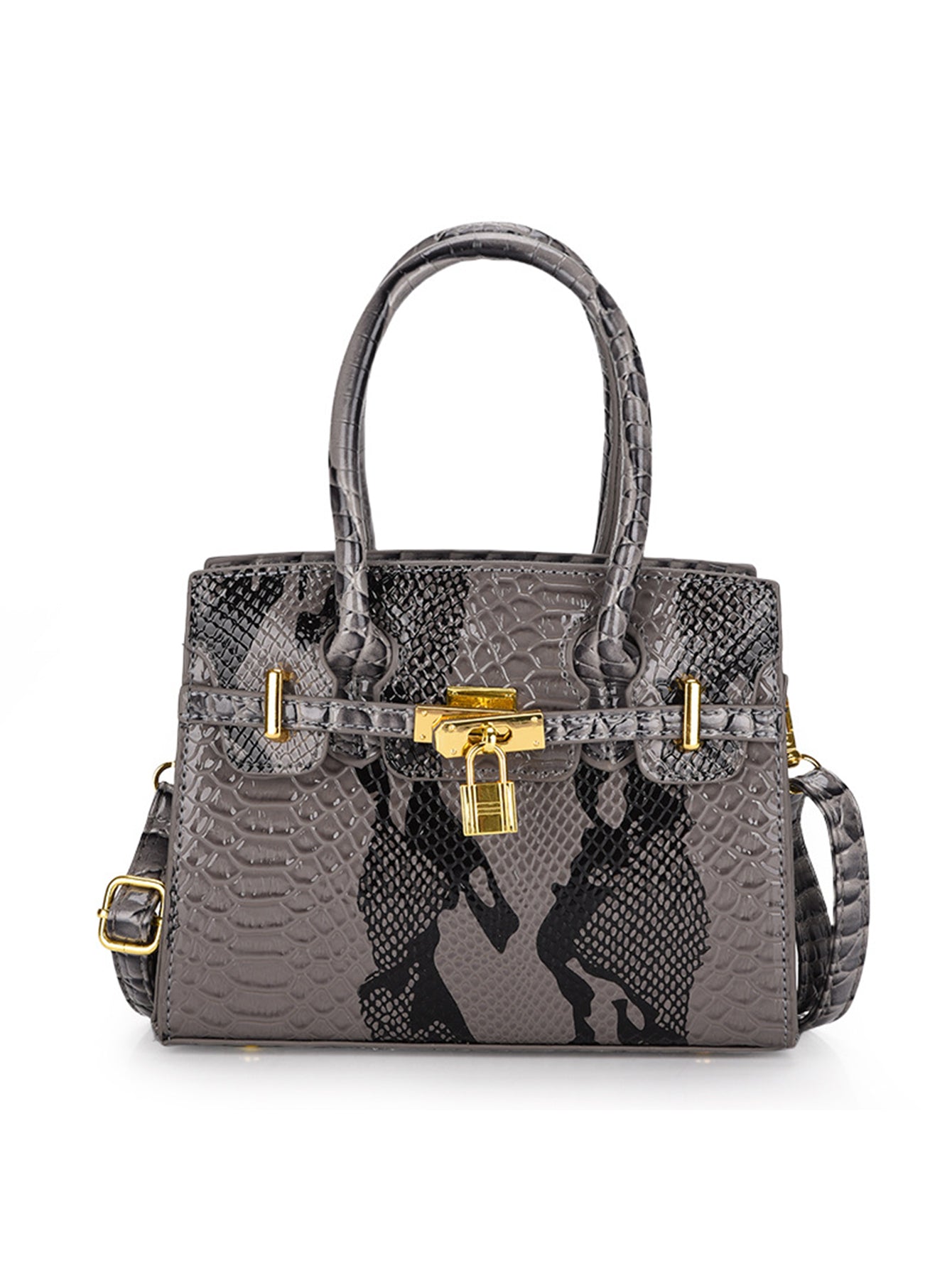 Simple and light luxury Large capacity crocodile pattern handbag