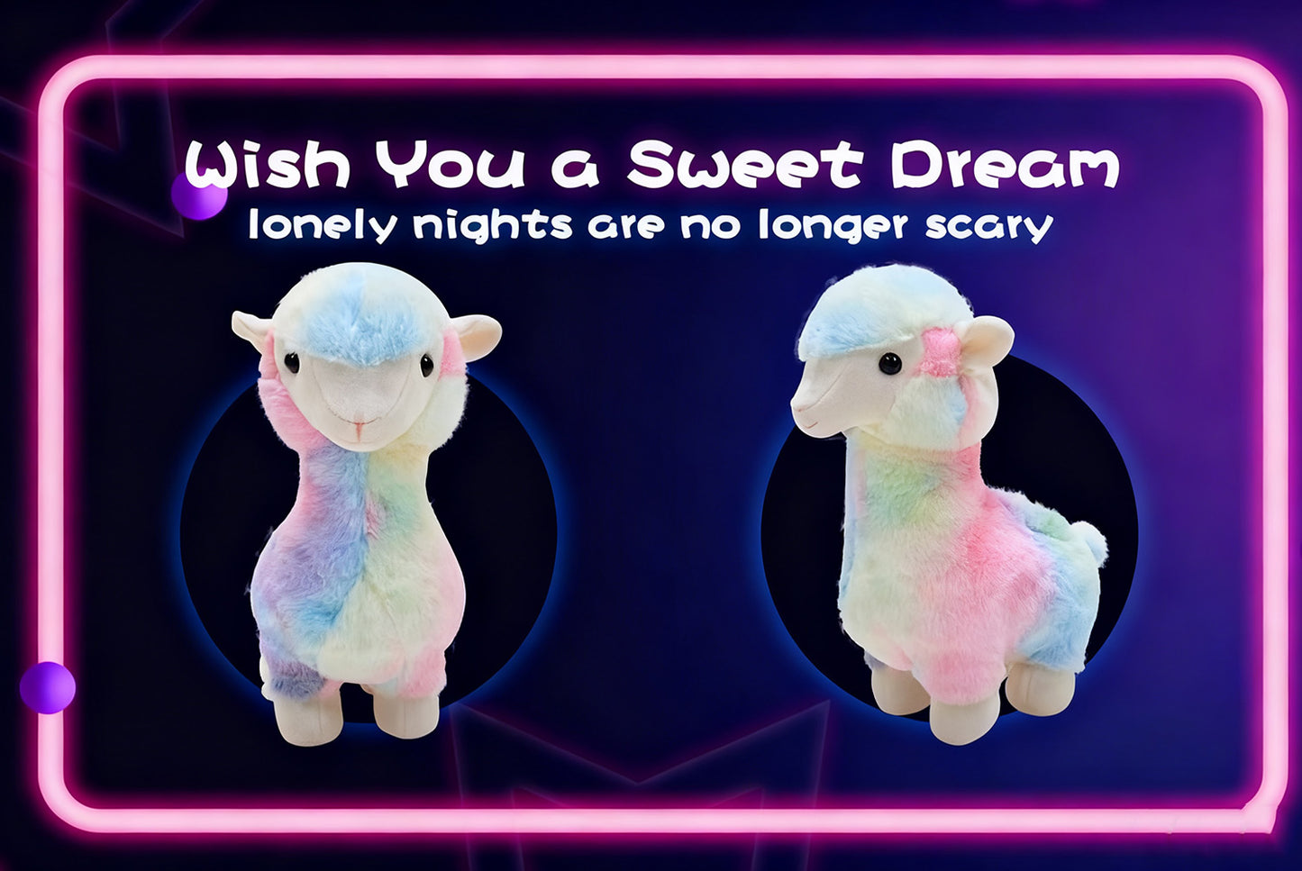Colorful Light-Up Musical Alpaca | Singing Plush Toy