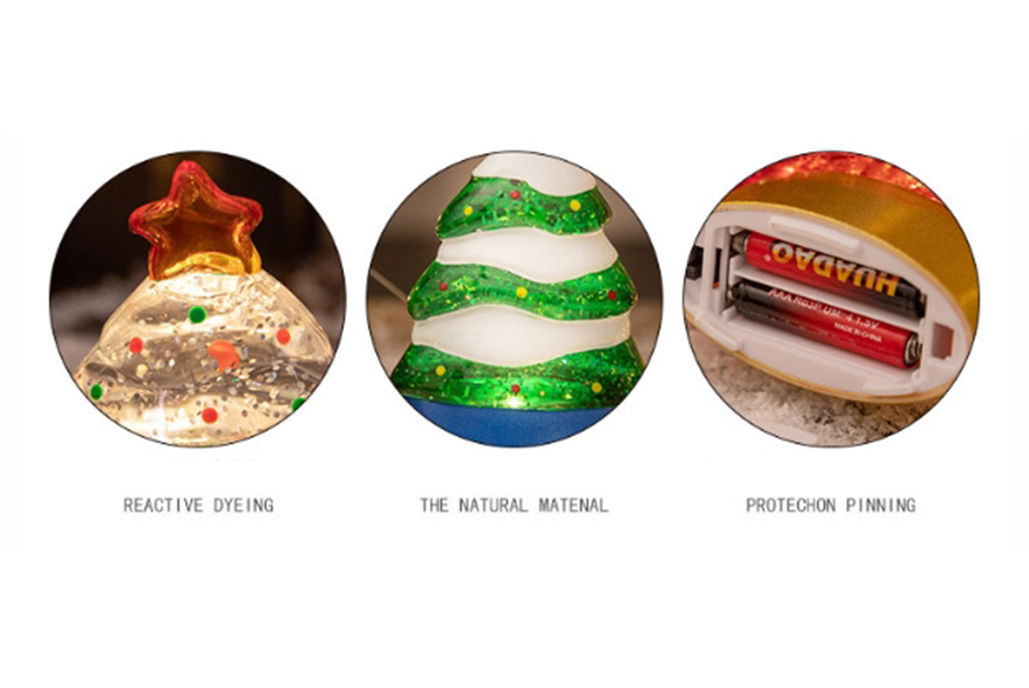 **Christmas Glowing Tree Ornament - Holiday Desktop Night Light**