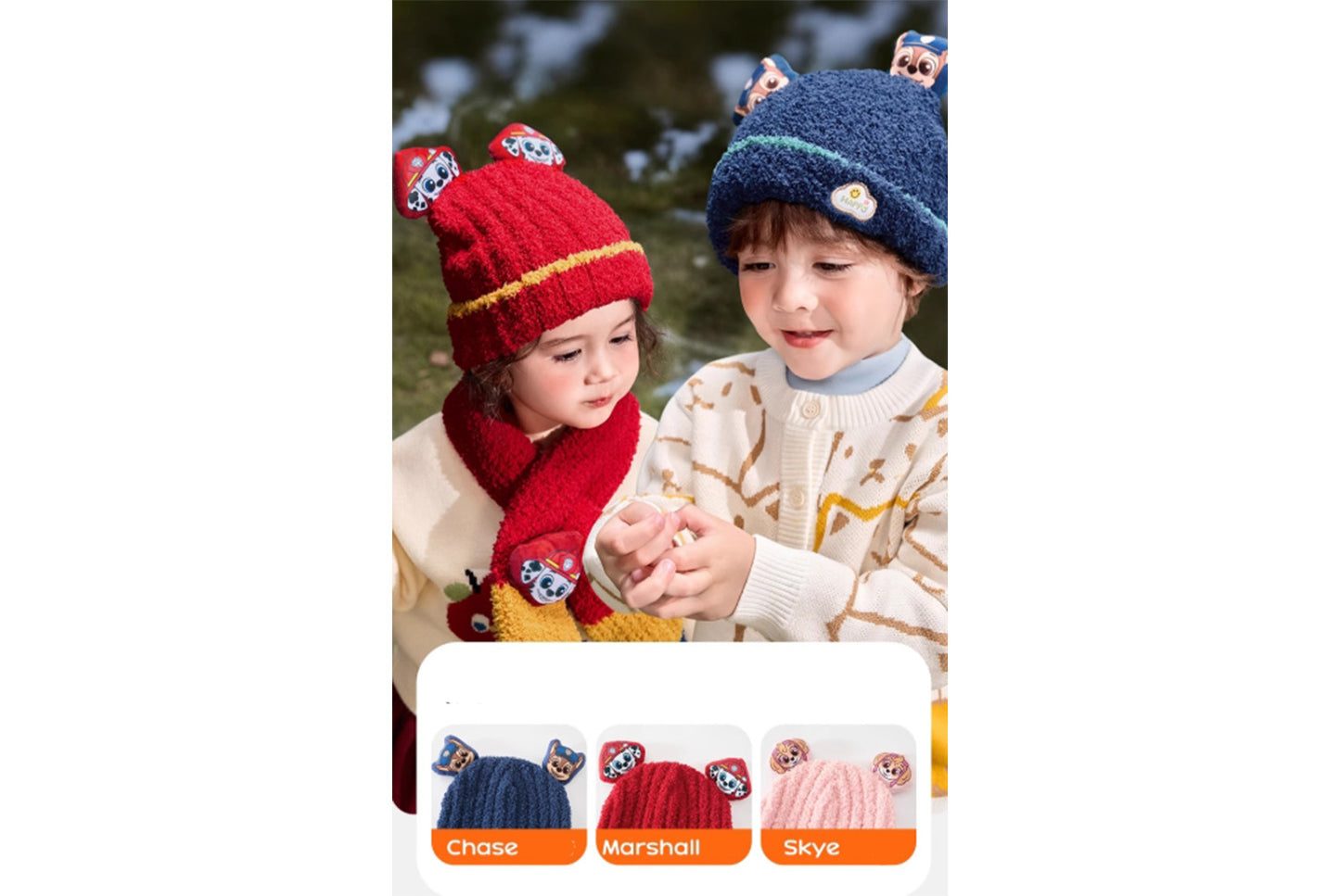 Children's Warm Half-Fleece Knit Hat