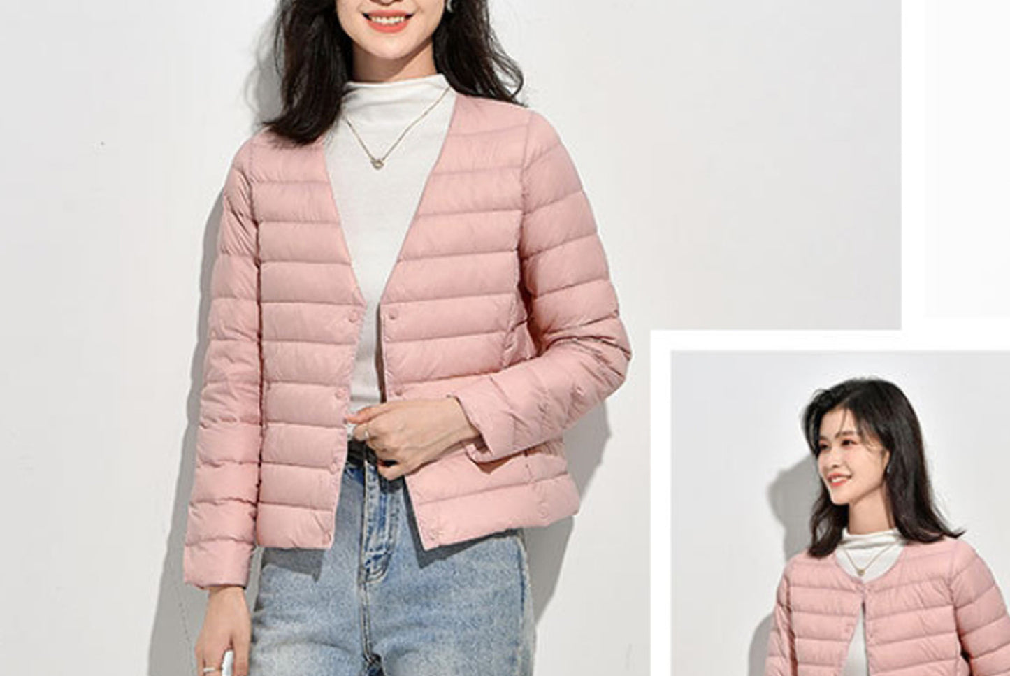 **Lightweight Down-Lined Down Jacket for Autumn/Winter (Warm Version)**