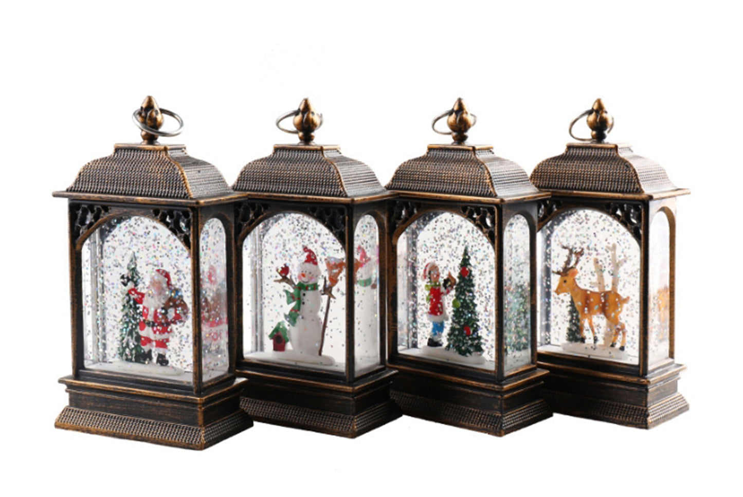 **Christmas Luminous Water-Filled Flat Lantern - Various Desktop Ornaments**