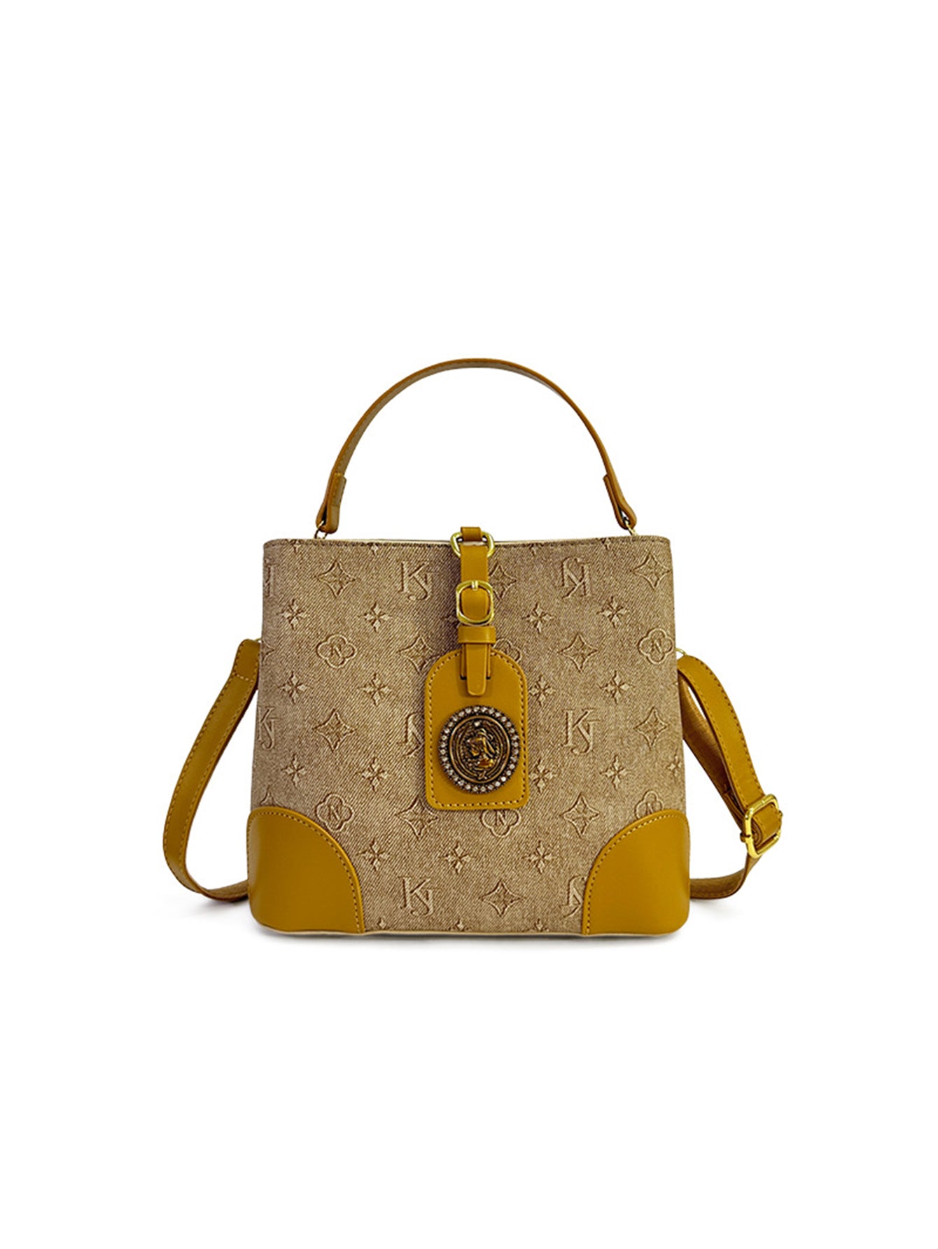 Retro Printed Tote Bucket Bag