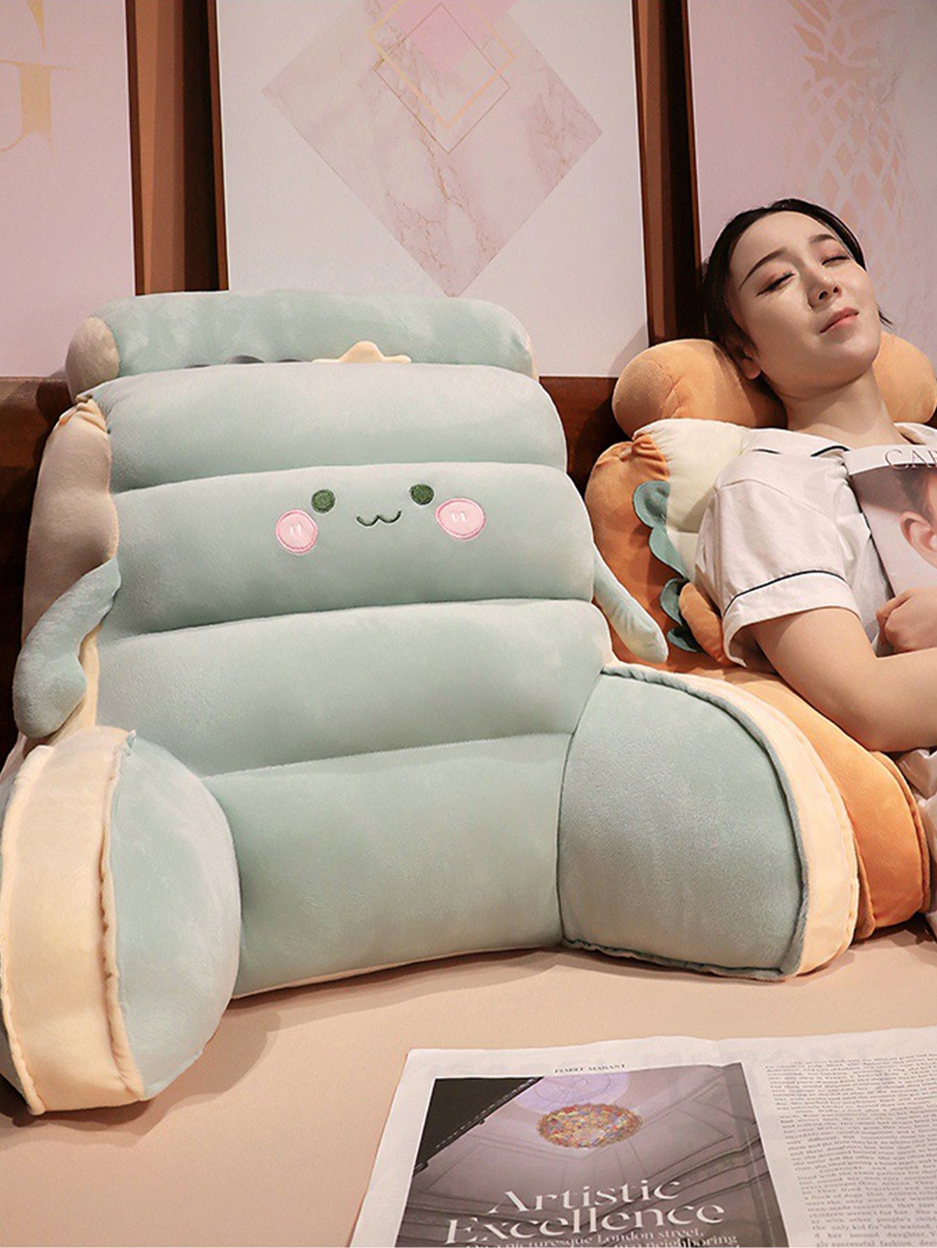 Multi-function cartoon waist cushion