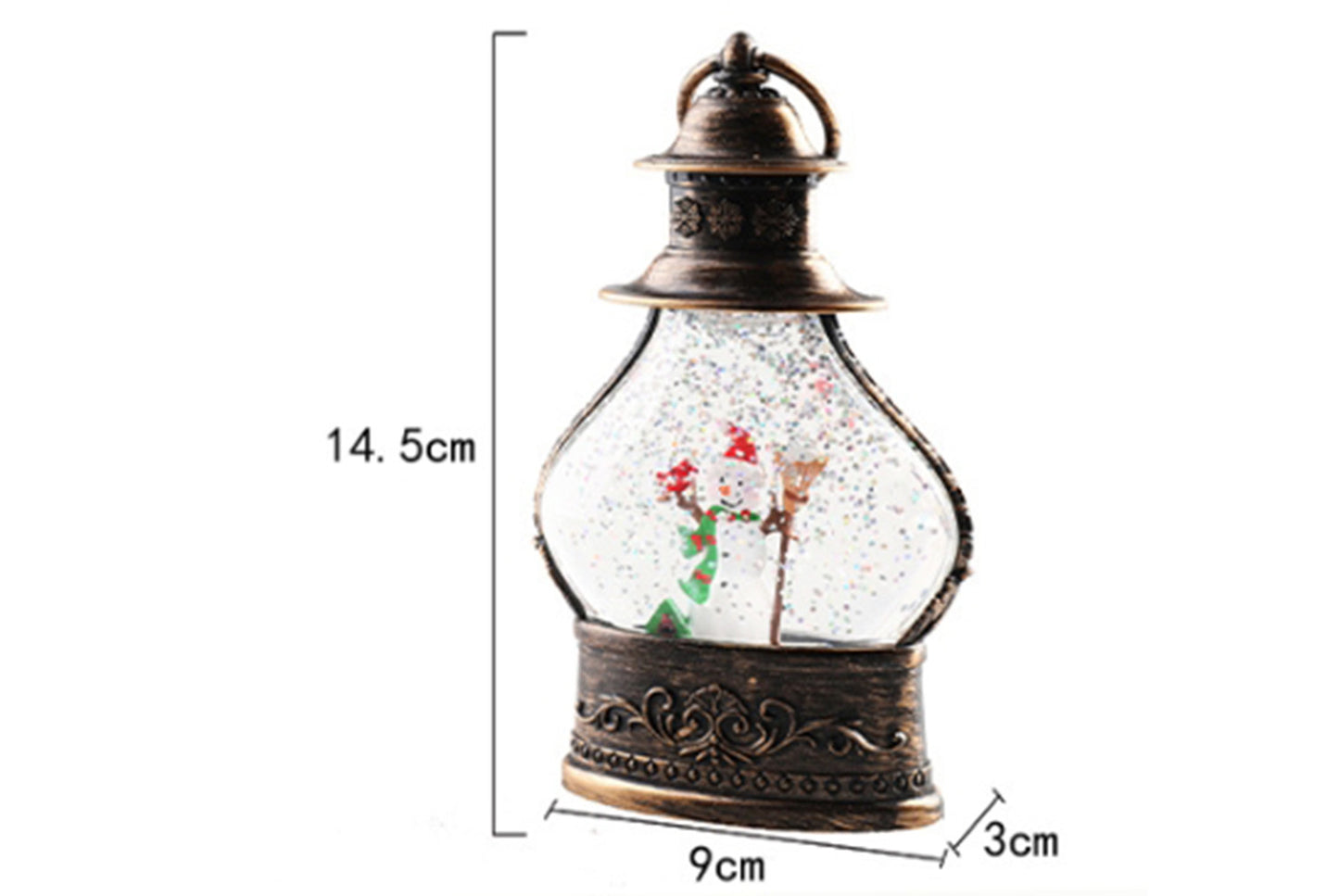 Christmas Snowflake Crystal Ball Night Light - Santa Claus Tree Fun Ornament*