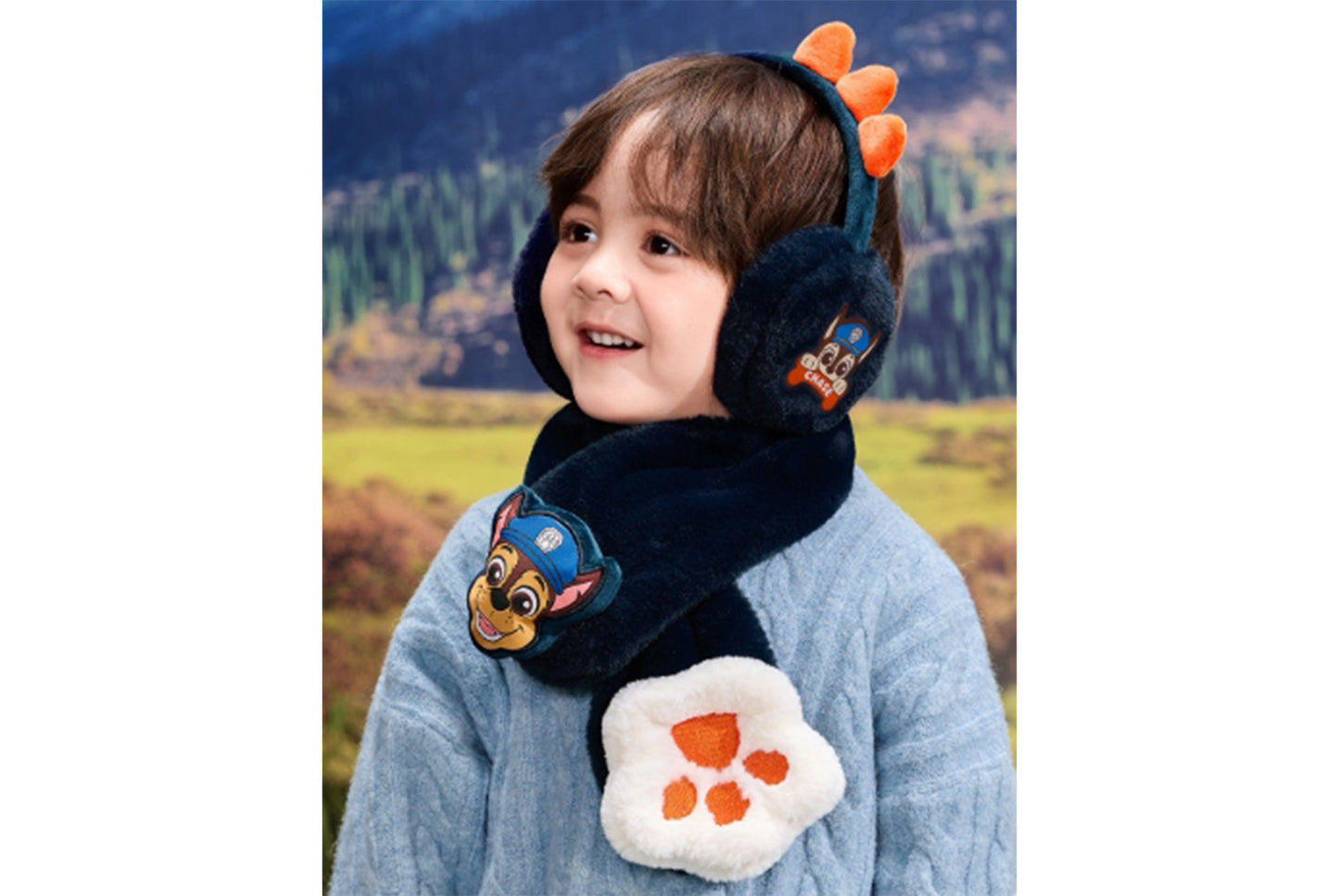 **Children's Warm Scarf and Earmuff **