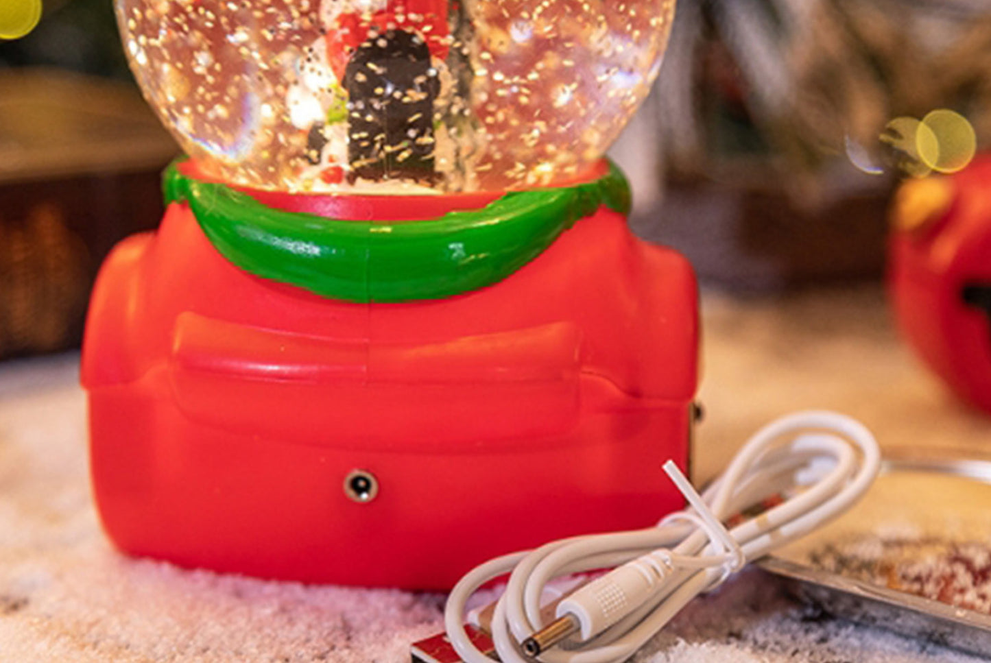 **Christmas Music Box Crystal Ball - Snowfall Motorcycle Music Box Gift**