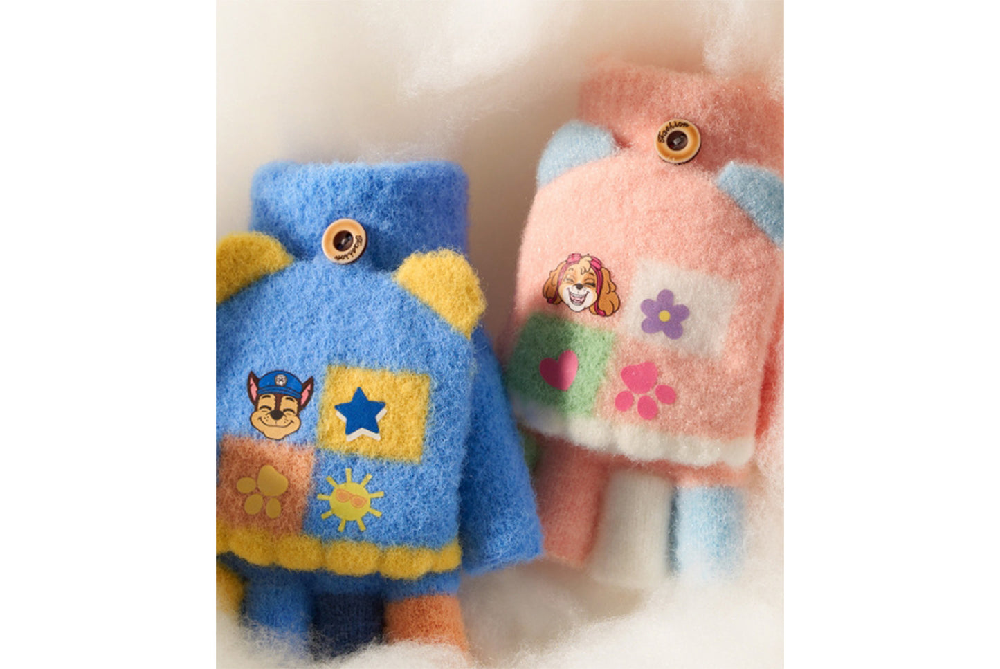 **Children's Flap-Fingerless Warm Gloves**