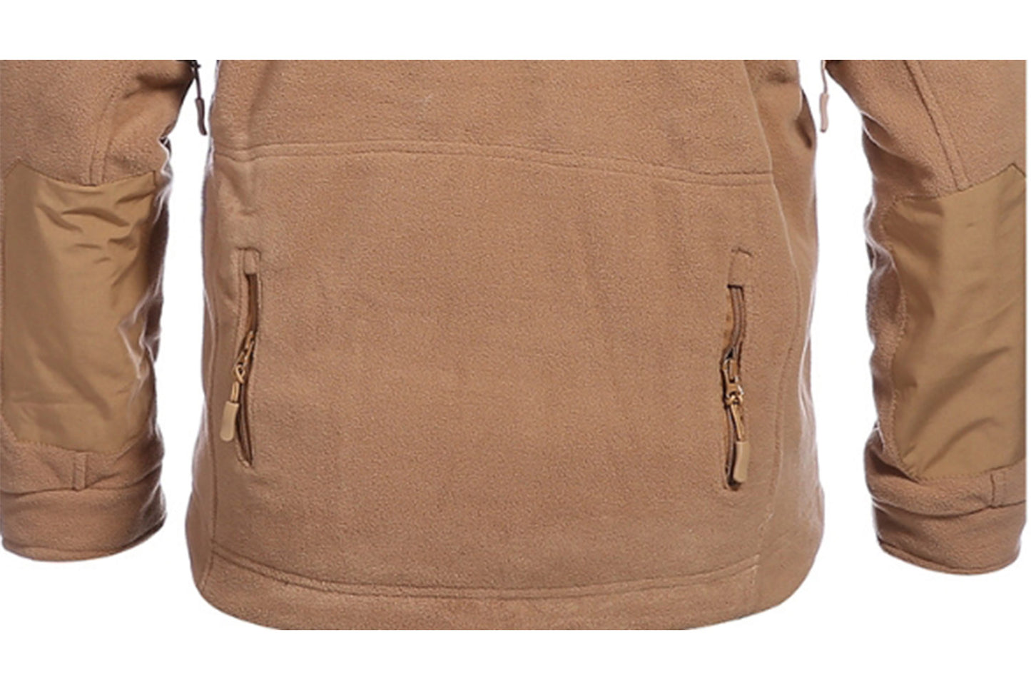 Men's Outdoor Insulated Fleece Jacket with Stand Collar