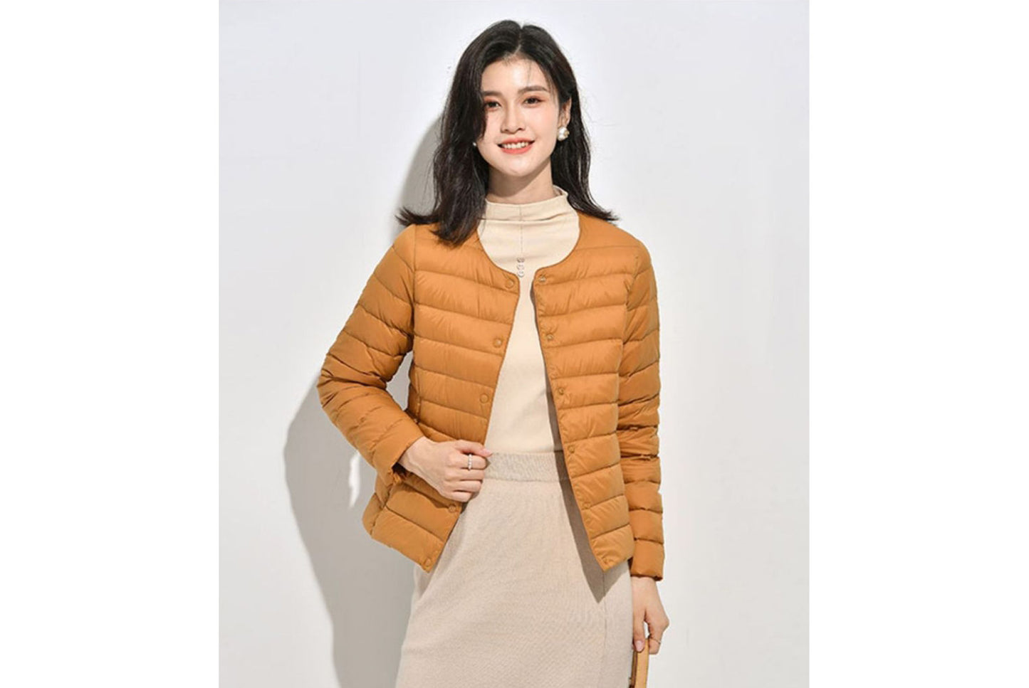 **Lightweight Down-Lined Down Jacket for Autumn/Winter (Warm Version)**