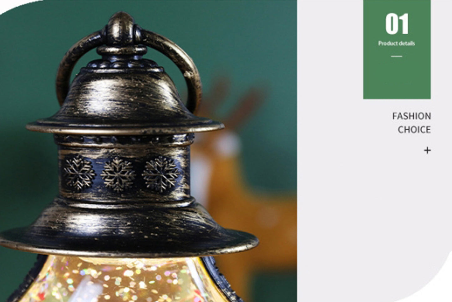 Christmas Snowflake Crystal Ball Night Light - Santa Claus Tree Fun Ornament*