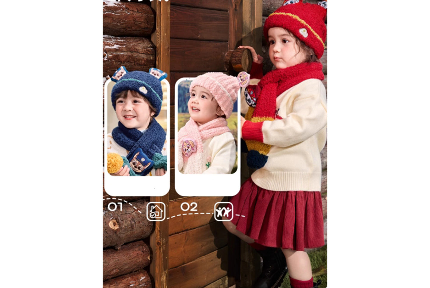 Children's Warm Half-Fleece Knit Hat