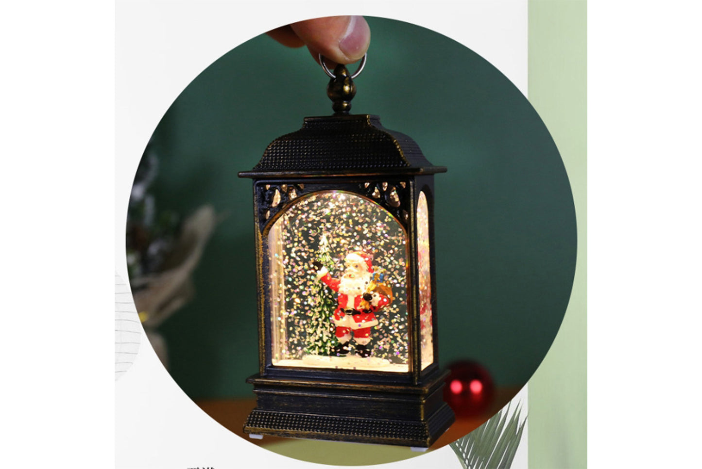 **Christmas Luminous Water-Filled Flat Lantern - Various Desktop Ornaments**