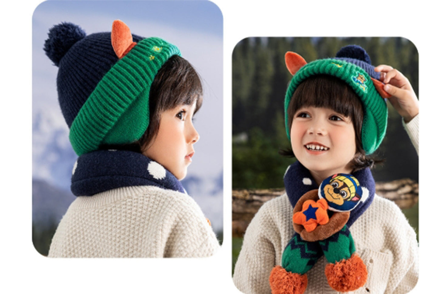 **Children's Hat and Scarf Two-Piece Set**