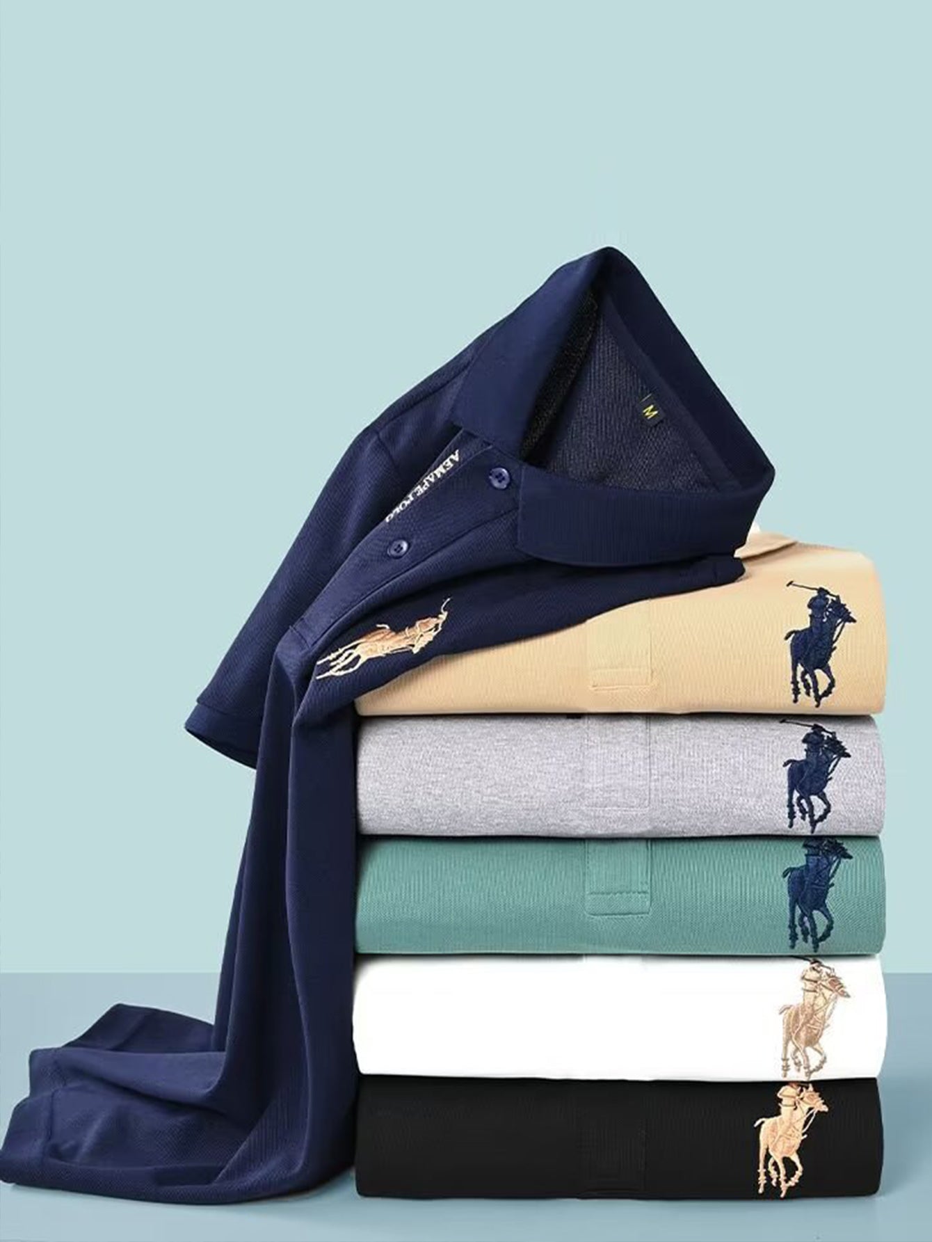 Men's business embroidered POLO shirt