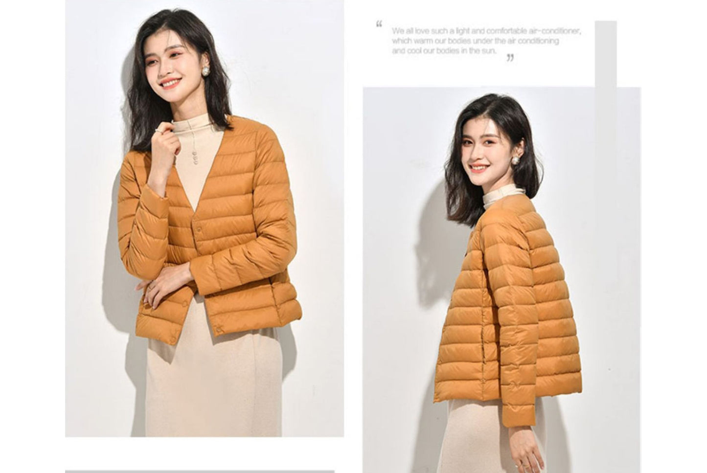 **Lightweight Down-Lined Down Jacket for Autumn/Winter (Warm Version)**