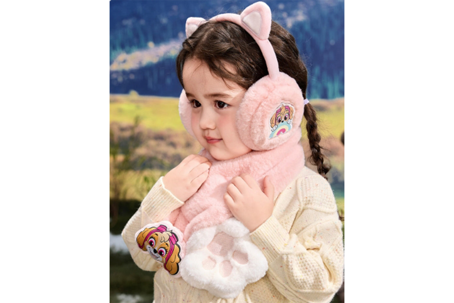 **Children's Warm Scarf and Earmuff **