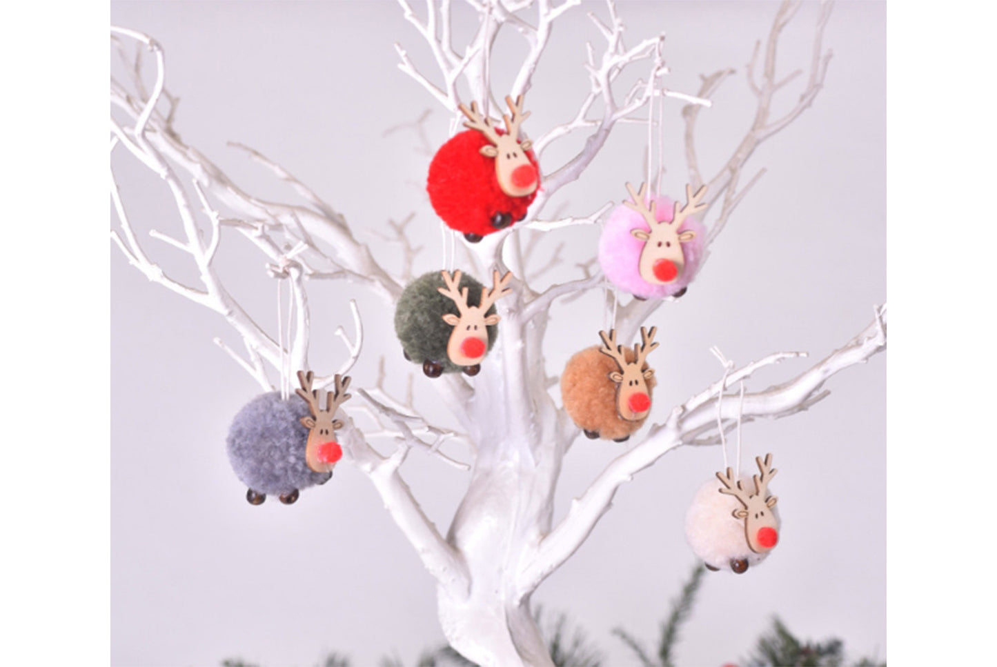 **Christmas Plush Deer Pendant - Holiday Decorative Figure**