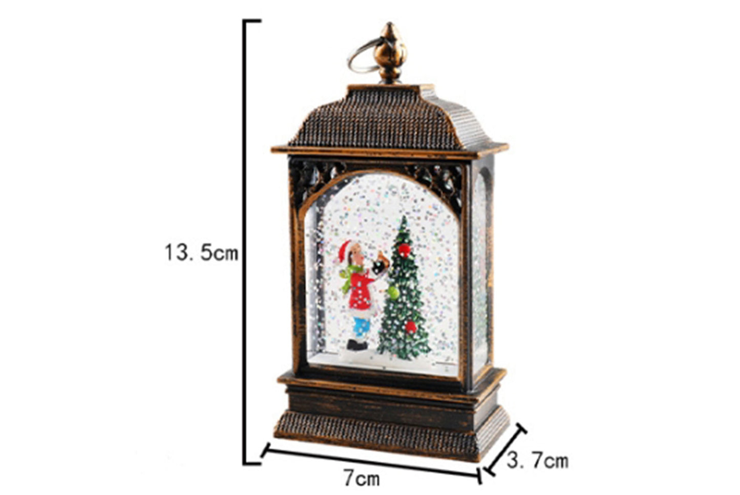 **Christmas Luminous Water-Filled Flat Lantern - Various Desktop Ornaments**