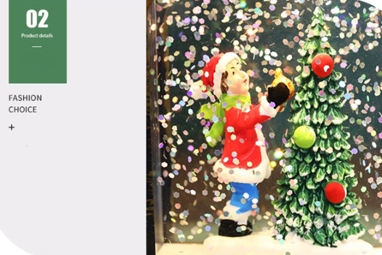 **Christmas Luminous Water-Filled Flat Lantern - Various Desktop Ornaments**