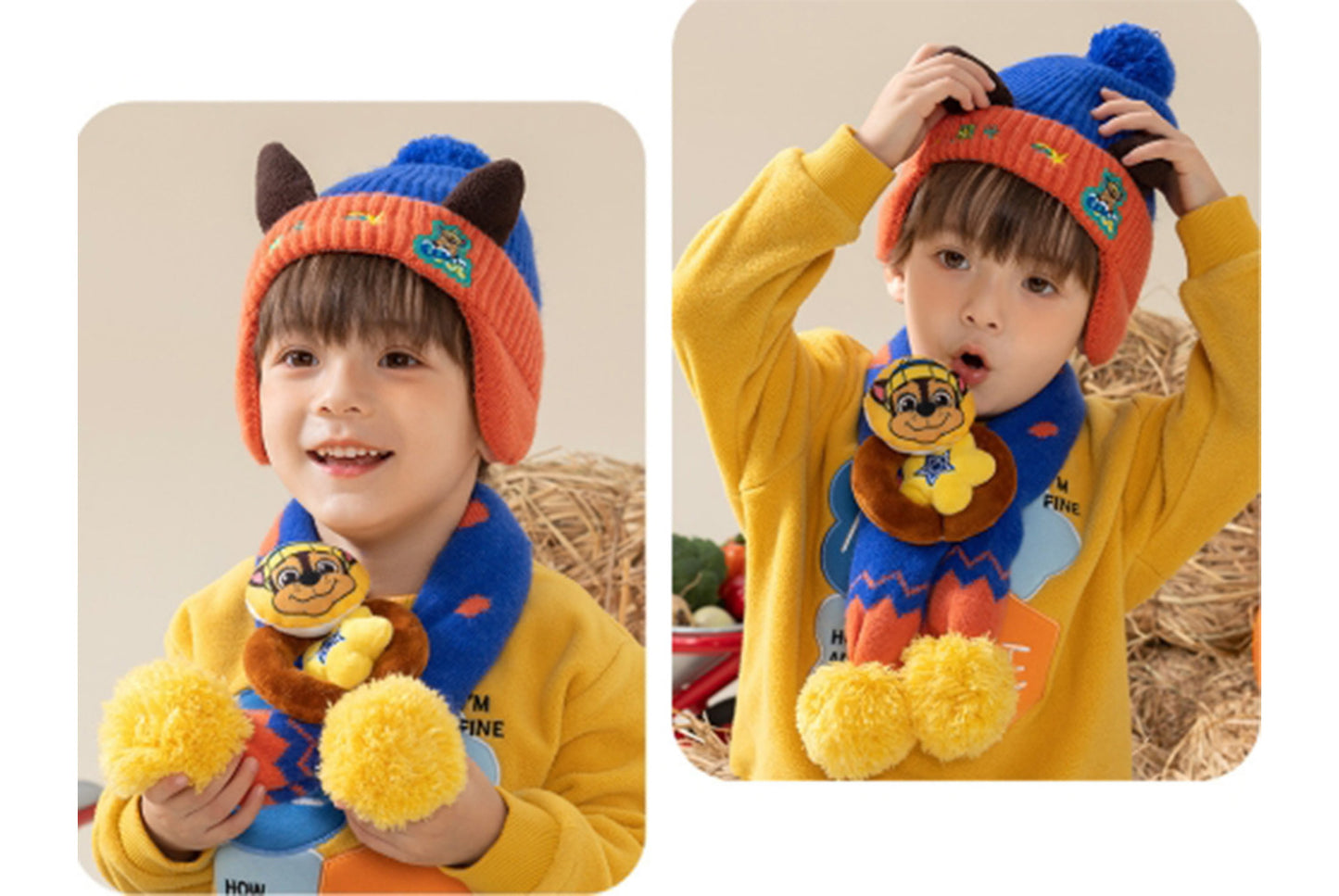 **Children's Hat and Scarf Two-Piece Set**