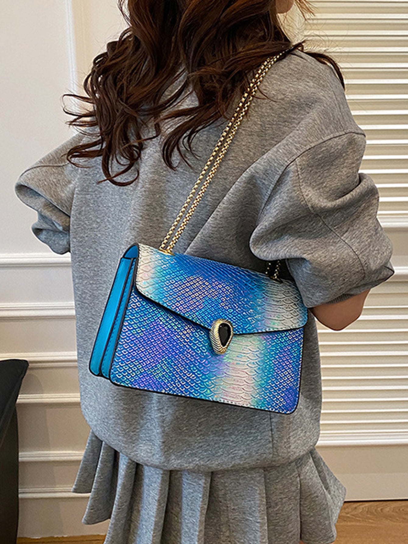 light luxury retro chain small square bag