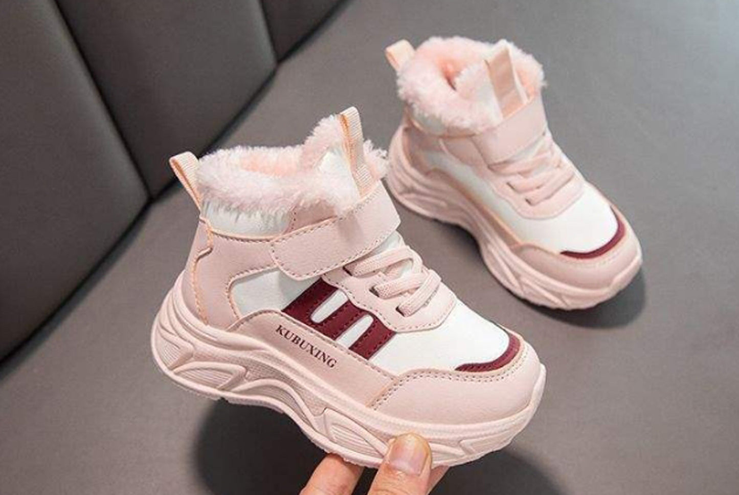 Girls' Fleece-Lined Sneakers, Warm High