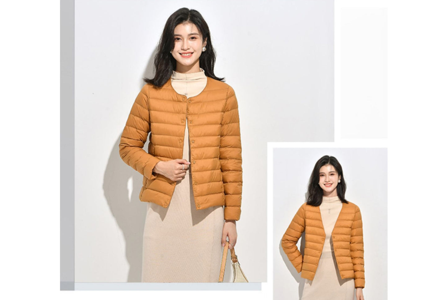 **Lightweight Down-Lined Down Jacket for Autumn/Winter (Warm Version)**