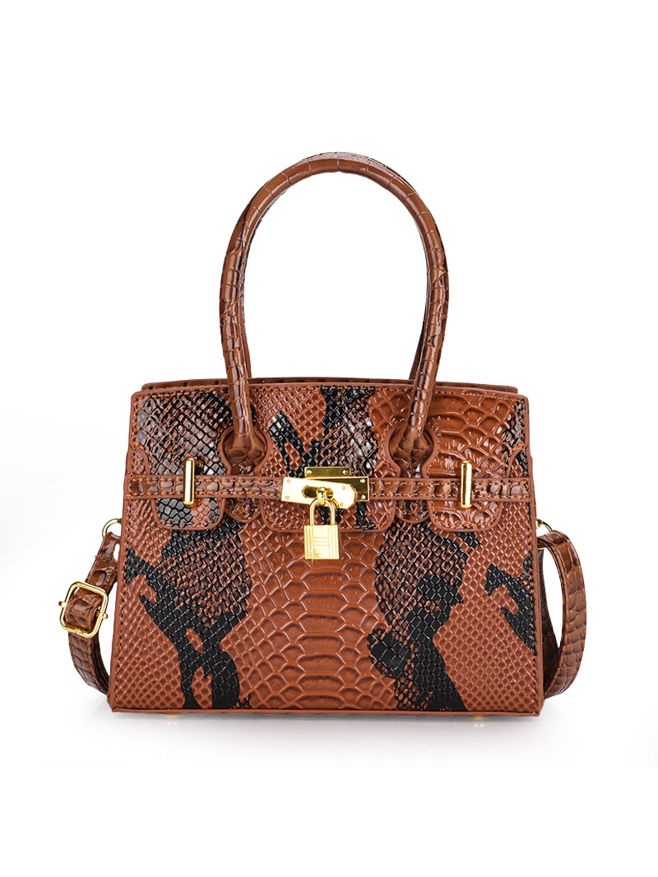 Simple and light luxury Large capacity crocodile pattern handbag