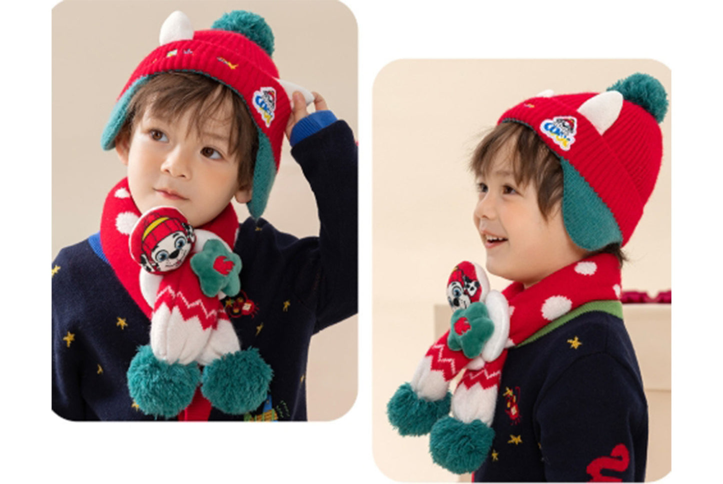 **Children's Hat and Scarf Two-Piece Set**