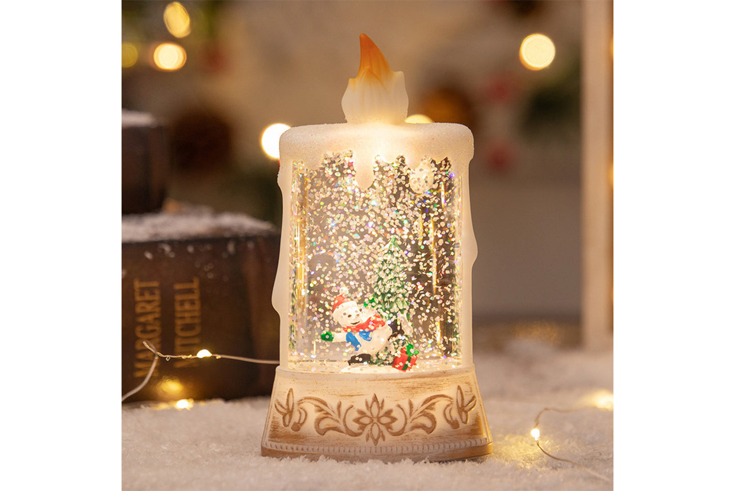 Christmas Tree Crystal Chandelier - Luminous Candle Light Desktop Ornament
