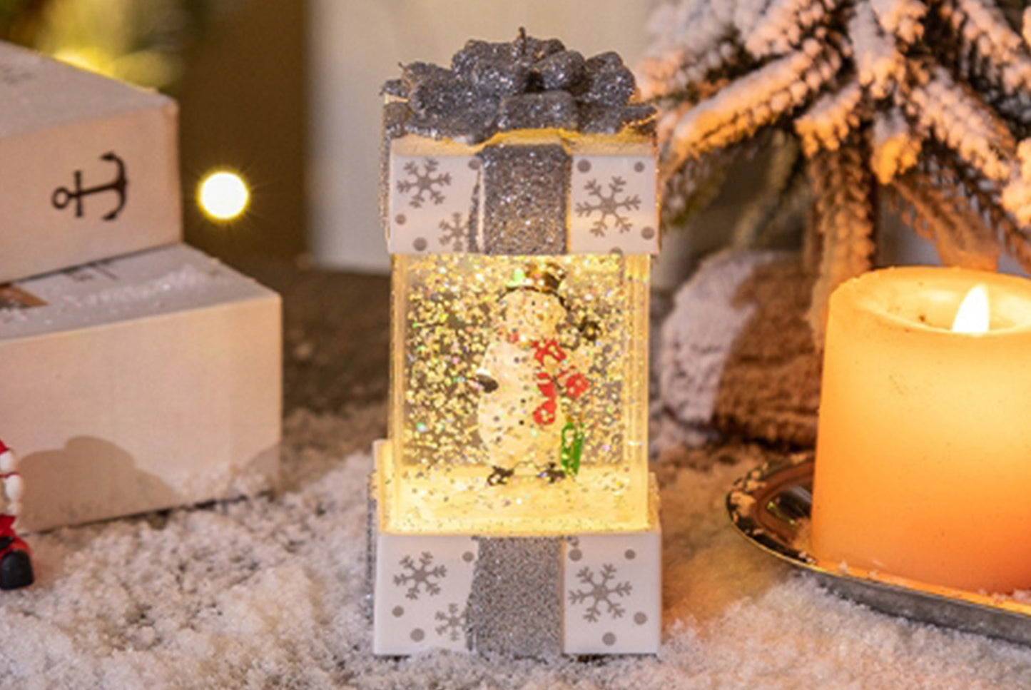Christmas Gift Box Crystal Chandelier - Creative Luminous Decoration*