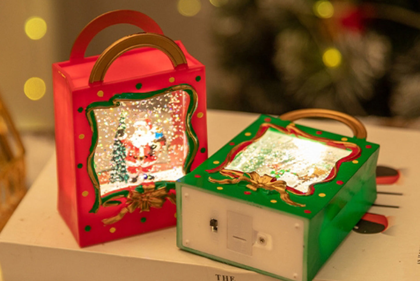 Portable Crystal Chandelier - Snowy Christmas Water Ball Light Decoration