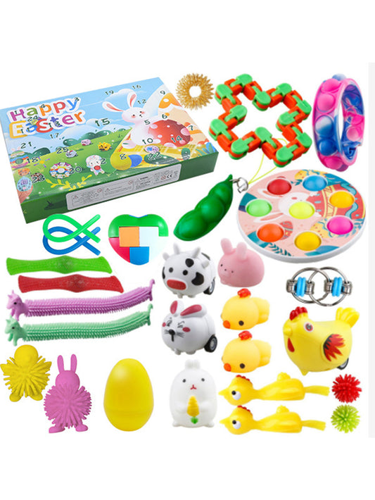 Easter decompression toy set Bubble Music Children's Hand-torn Calendar-Blind Box Toy