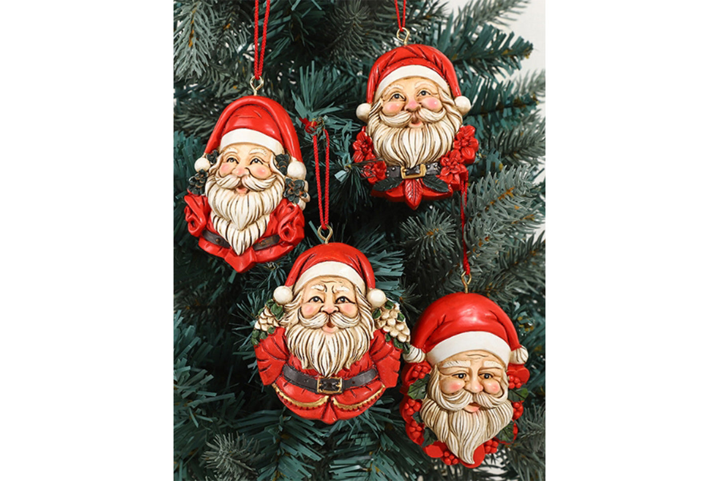 **Resin Christmas Tree Ornament Set**