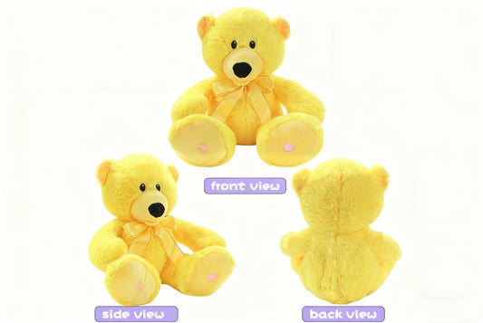 **Yellow Teddy Bear Musical Light-Up Plush Toy | Soothing Doll**