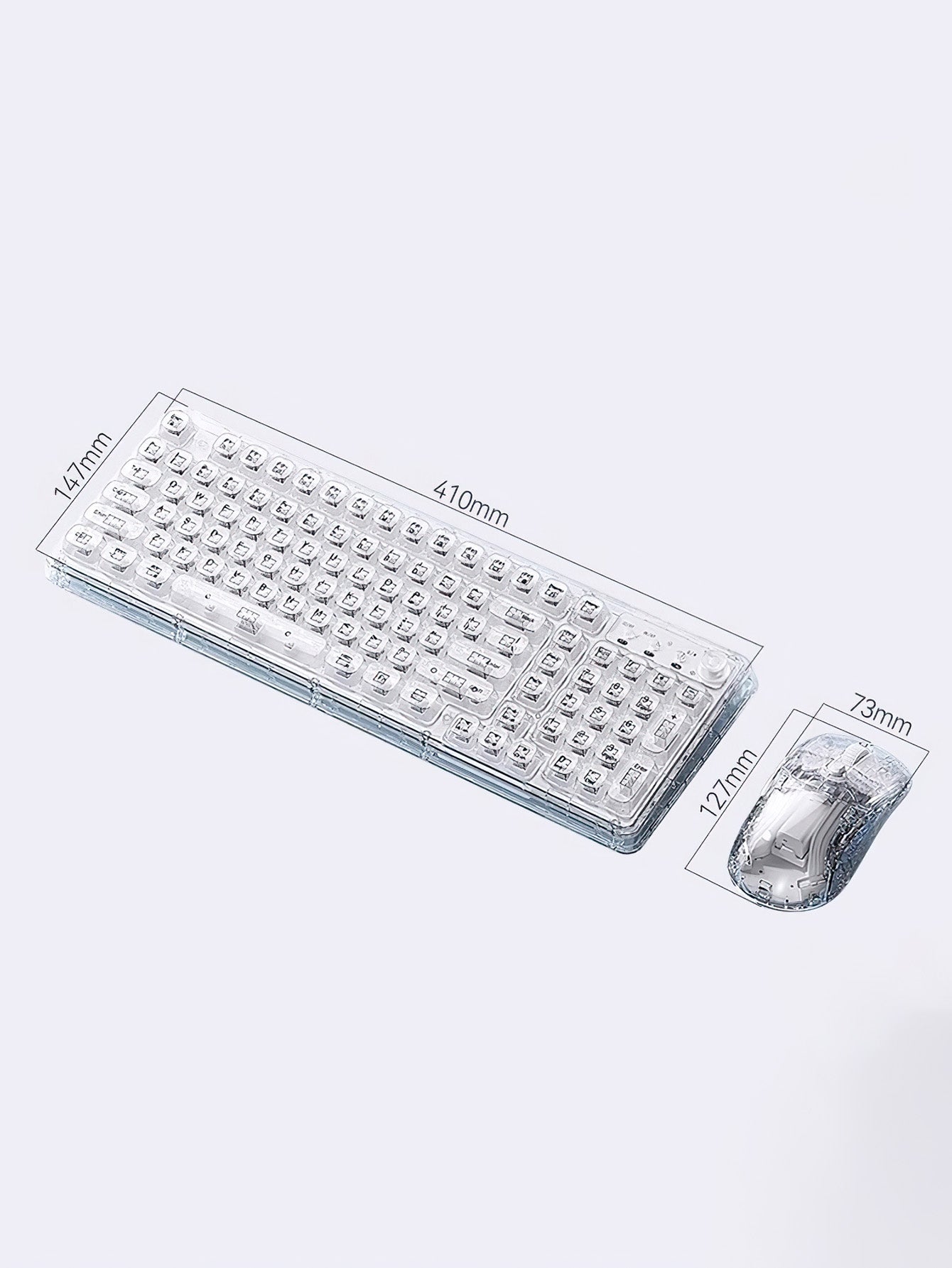 Crystal-Clear Wireless Bluetooth Keyboard - 2 Colours