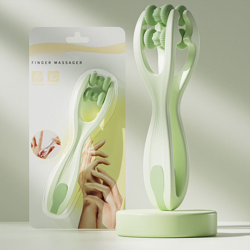 Double roller finger massager