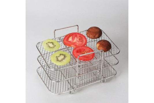 **304 Stainless Steel Air Fryer Grill Rack (3-Tier Stackable)**