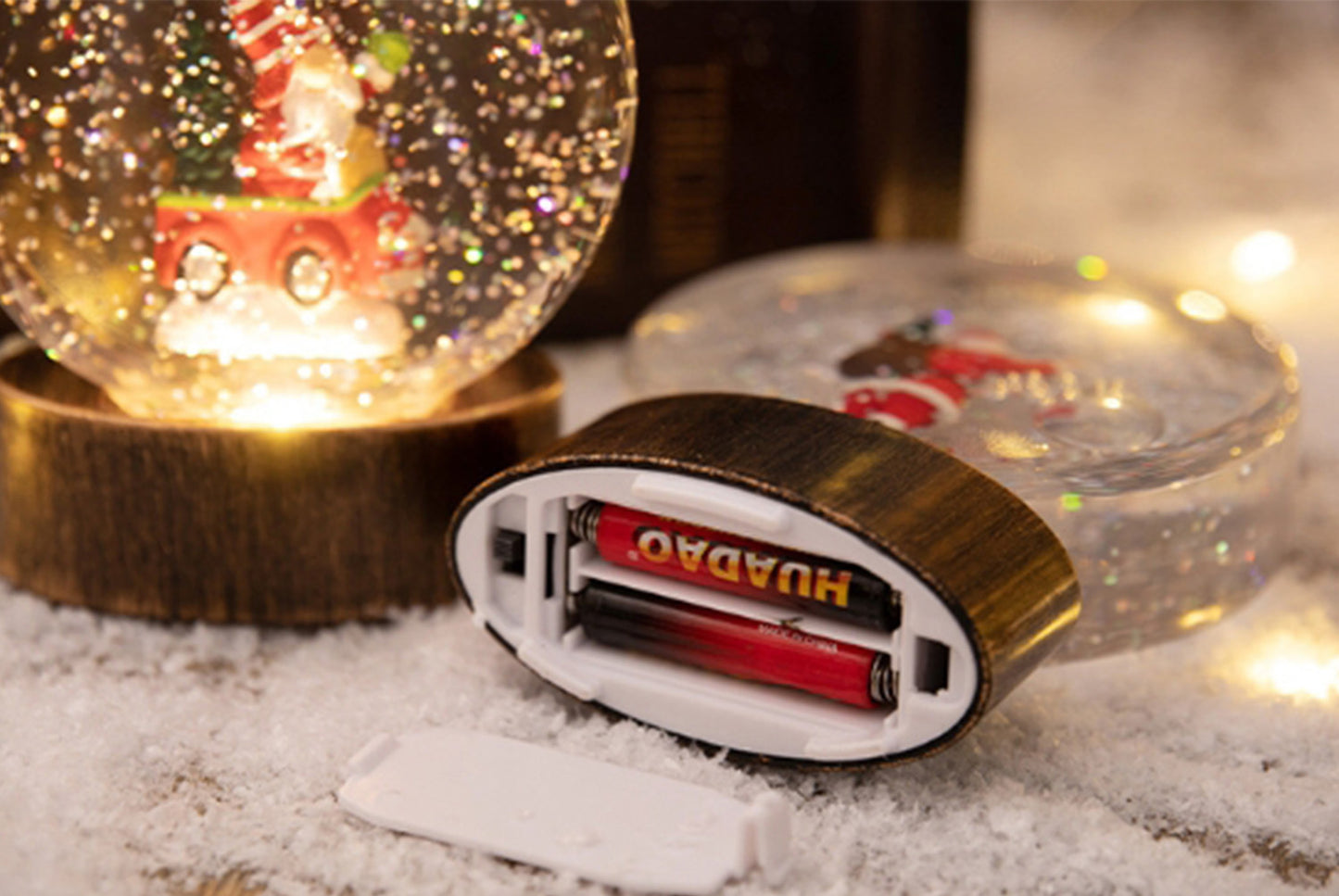 **Christmas Glowing Crystal Ball Night Light - Creative Scenery Ornaments**