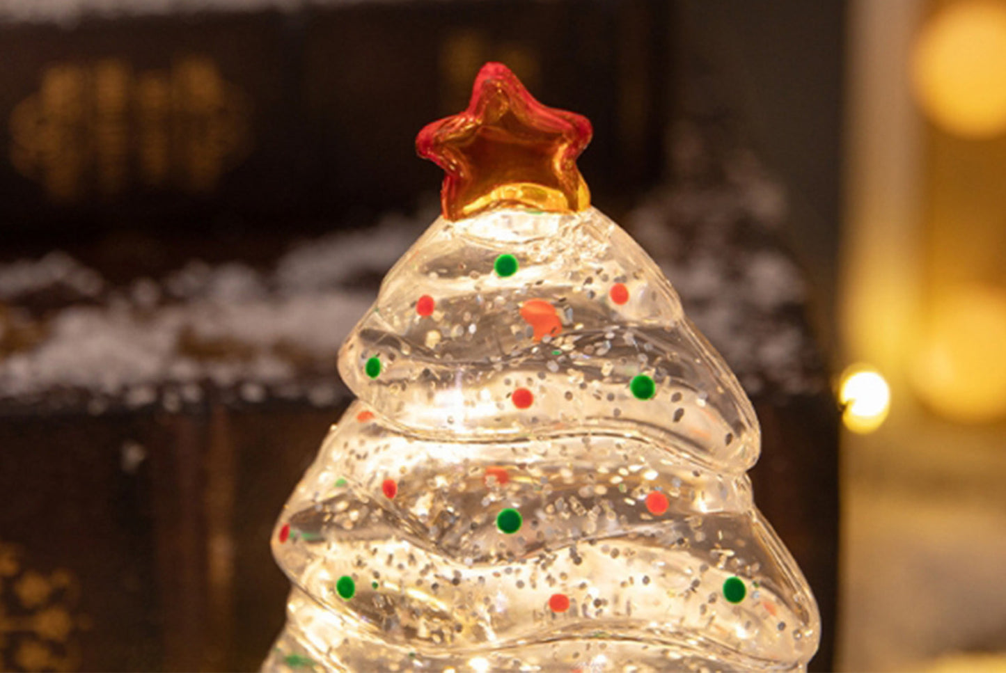 **Christmas Glowing Tree Ornament - Holiday Desktop Night Light**