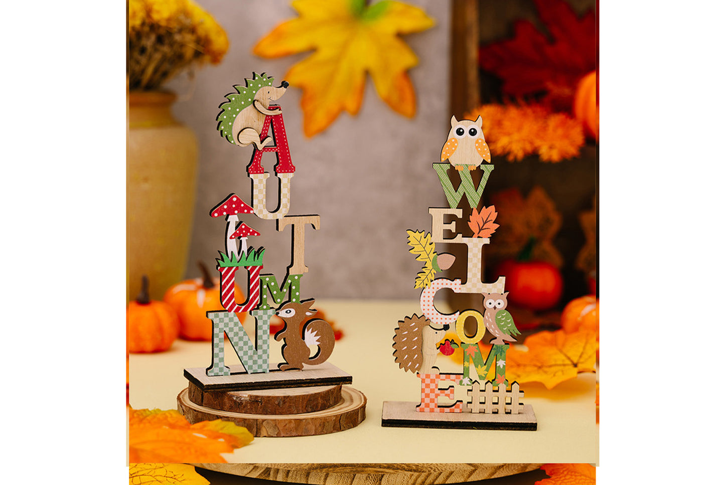 Harvest Season Wooden Decorative Ornaments