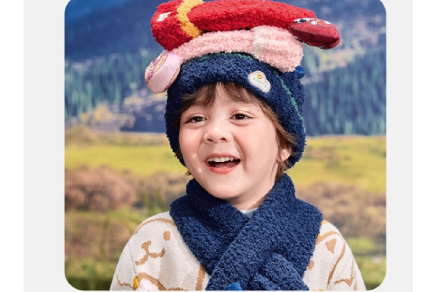 Children's Warm Half-Fleece Knit Hat