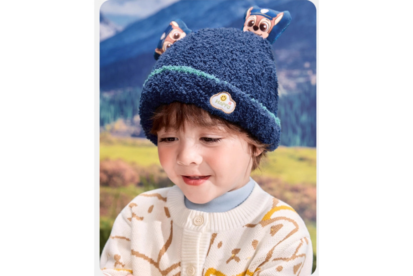 Children's Warm Half-Fleece Knit Hat
