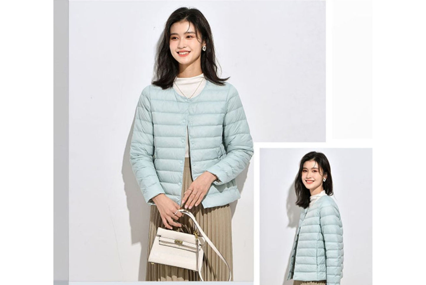 **Lightweight Down-Lined Down Jacket for Autumn/Winter (Warm Version)**